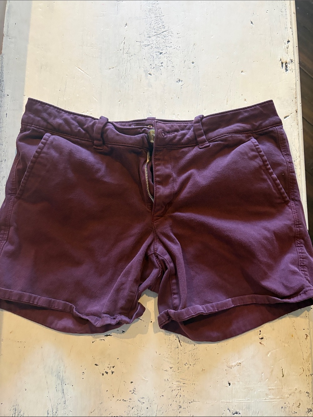 American Eagle Outfitters Burgundy Women's Shorts - Picture 2 of 5